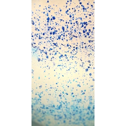 Lampada da tavolo in vetro dipinta Atlante h. 23 cm.