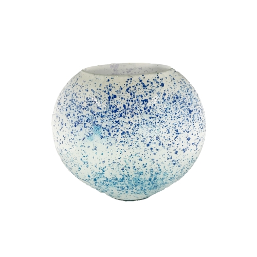 Lampada da tavolo in vetro dipinta Atlante h. 23 cm.