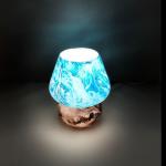 Lampada da tavolo in vetro dipinta Neptune h. 17 cm.