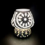 Lampada da tavolo in vetro mosaicata Yin & Yang h. 23 cm.