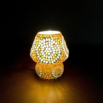 Lampada da tavolo in vetro mosaicata Sunset h. 17 cm.