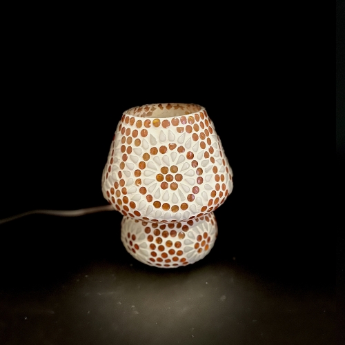 Lampada da tavolo in vetro mosaicata Sunset h. 17 cm.