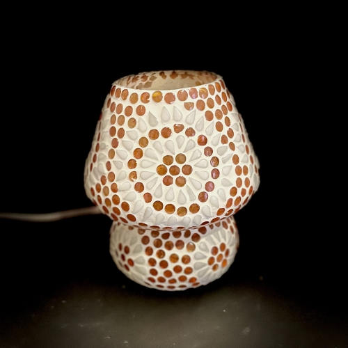 Lampada da tavolo in vetro mosaicata Sunset h. 23 cm.