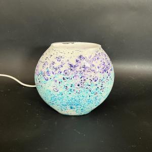 Atlante Handmade Lamp in painted glass h. 17 cm.