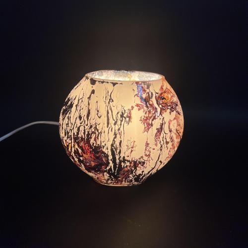 Hidra Handmade Lamp in painted glass h. 17 cm.