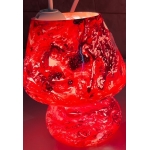 Lampada da tavolo in vetro dipinta Virgo h. 23 cm.