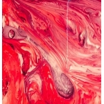 Lampada da tavolo in vetro dipinta Virgo h. 32 cm.