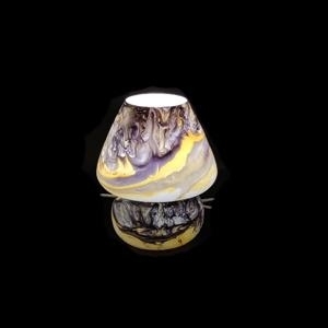 Lampada da tavolo in vetro dipinta Uranium h. 17 cm.