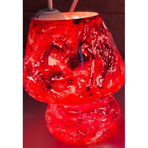 Virgo Handmade Lamp in painted glass h. 23 cm.