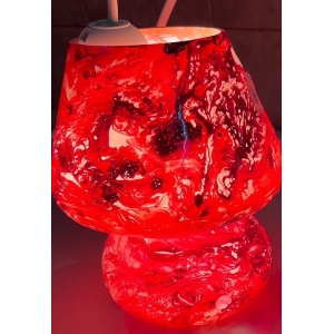 Virgo Handmade Lamp in painted glass h. 23 cm.