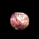 Lampada da tavolo in vetro dipinta Ursa h. 17 cm.