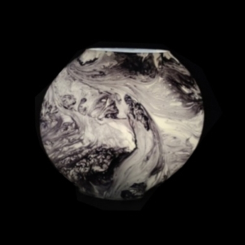 Stardust Handmade Lamp in painted glass h. 32 cm.