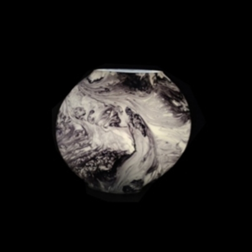 Lampada da tavolo in vetro dipinta Stardust h. 23 cm.