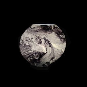 Lampada da tavolo in vetro dipinta Stardust h. 23 cm.