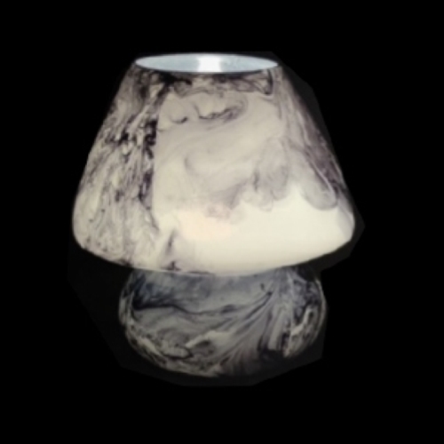 Lampada da tavolo in vetro dipinta Stardust h. 32 cm.