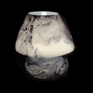 Lampada da tavolo in vetro dipinta Stardust h. 32 cm.