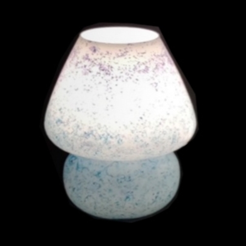 Atlante Handmade Lamp in painted glass h. 32 cm.