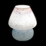 Lampada da tavolo in vetro dipinta Atlante h. 32 cm.