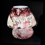 Lampada da tavolo in vetro dipinto Cassiopeia h. 32 cm.