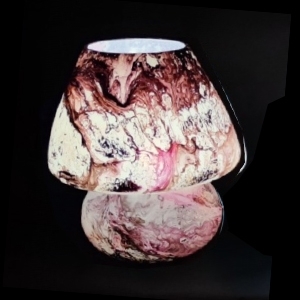 Cassiopeia Handmade Lamp in painted glass h. 32 cm.