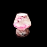 Lampada da tavolo in vetro dipinto Cassiopeia h. 17 cm.