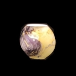 Lampada da tavolo in vetro dipinta Uranium h. 17 cm.