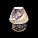 Lampada da tavolo in vetro dipinta Uranium h. 23 cm.