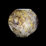 Lampada da tavolo in vetro dipinta Uranium h. 32 cm.