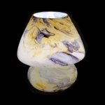 Lampada da tavolo in vetro dipinta Uranium h. 32 cm.