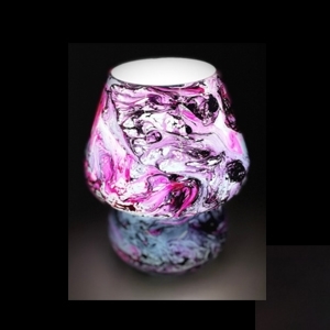 Supernova Handmade Lamp in painted glass h. 25 cm.