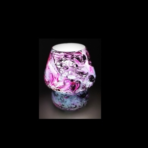 Lampada da tavolo in vetro dipinta Supernova h. 17 cm.