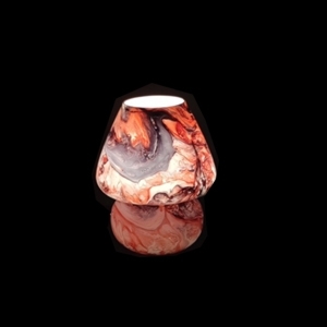 Lampada da tavolo in vetro dipinta Hidra h. 17 cm.