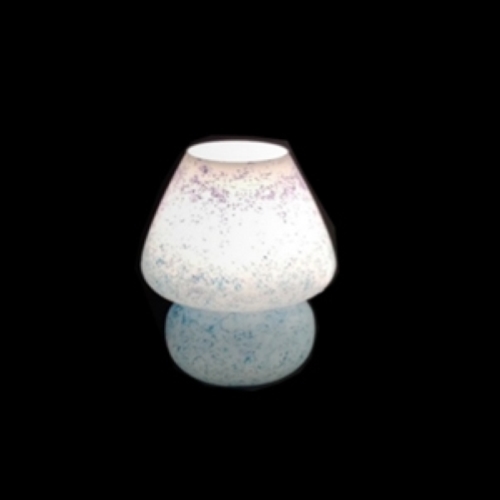 Lampada da tavolo in vetro dipinta Atlante h. 17 cm.