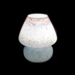 Lampada da tavolo in vetro dipinta Atlante h. 23 cm.