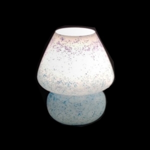 Lampada da tavolo in vetro dipinta Atlante h. 23 cm.