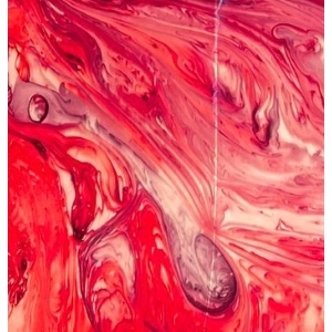 Virgo Handmade Lamp in painted glass h. 23 cm.