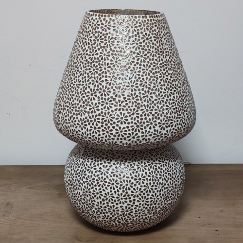 Yellow Daisy Handmade Lamp in mosaic glass h. 64 cm.