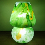 Lampada da tavolo in vetro dipinta Nebula h. 64 cm.