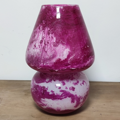 Antares Handmade Lamp in painted glass h. 64 cm.