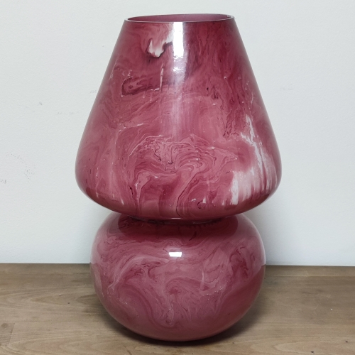 Lampada da tavolo in vetro dipinta Orion h. 64 cm.