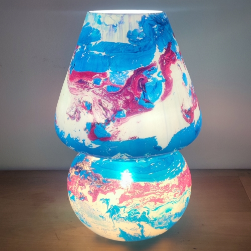 Alpha Centauri Handmade Lamp in painted glass h. 64 cm.