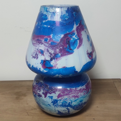 Alpha Centauri Handmade Lamp in painted glass h. 64 cm.
