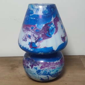 Alpha Centauri Handmade Lamp in painted glass h. 64 cm.