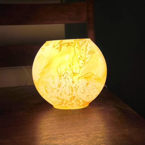 Venus Handmade Lamp in painted glass h. 25 cm.
