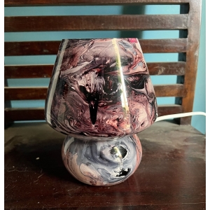 Marmo Handmade Lamp in painted glass h. 17 cm.