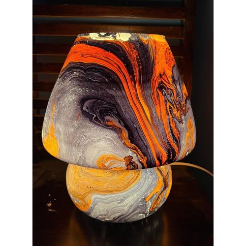 Desert Sand Handmade Lamp in painted glass h. 32 cm.