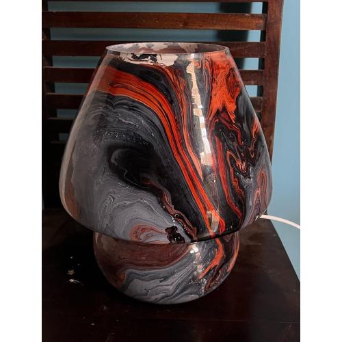 Desert Sand Handmade Lamp in painted glass h. 32 cm.