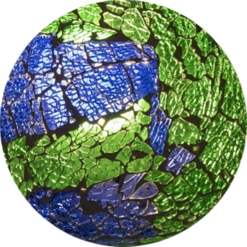 Green Bay Handmade Lamp in mosaic glass h. 17 cm.