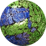 Lampada da tavolo in vetro mosaicata Green Bay h. 17 cm.