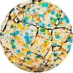 Lampada da tavolo in vetro mosaicata Mimosa Garden h. 64 cm.